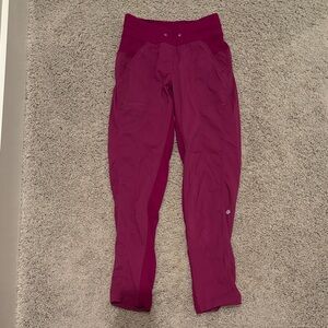 Lululemon Athletica Magenta full length cuffed dance studio joggers